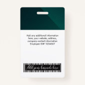 Bar-ID für das benutzerdefinierte Foto-Logo Ausweis (Rückseite)