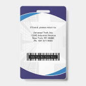 Bar-ID für das Logo des benutzerdefinierten Untern Ausweis (Back)