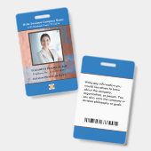 Bar-ID für Geschäftsmitarbeiter Ausweis (Vorder- & Rückseite)