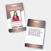 Bar-ID für Geschäftsmitarbeiter Ausweis (Vorder- & Rückseite)