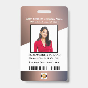 Bar-ID für Geschäftsmitarbeiter Ausweis