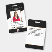 Bar-ID für Geschäftsmitarbeiter Ausweis (Vorder- & Rückseite)