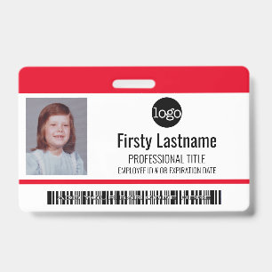 Bar-ID Mitarbeiter-Foto, Code, Logo, Name Ausweis