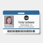 Bar-ID Mitarbeiter-Foto, Code, Logo, Name Ausweis (Vorderseite)