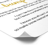 Bär ihm oder ihr eine Nachricht aus dem Bump Poste Poster (Ecke)