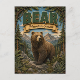 Bär im Bergwald POPCUT Postkarte