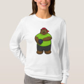 Bär im Bowling mit Bowlingball T-Shirt (Vorderseite)