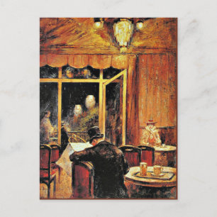 Bar im Cafe Bauer von Lesser Ury Postkarte