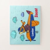 Bär im Flugzeug! Personalisiertes Kind Puzzle (Vertikal)