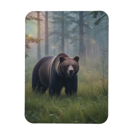 Bär im Magischen Wald Magnet (Vertikal)