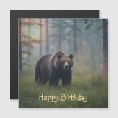 Bär im Magischen Wald Magnetkarte (Vorne/Hinten)