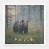 Bär im Magischen Wald Serviette (Vorderseite)