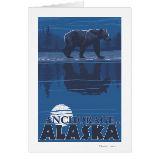 Bär im Mondlicht - Ankerplatz, Alaska (Vorne)