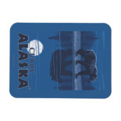 Bär im Mondlicht - Curry, Alaska Magnet (Horizontal)