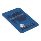 Bär im Mondlicht - Curry, Alaska Magnet (Rechte Seite)