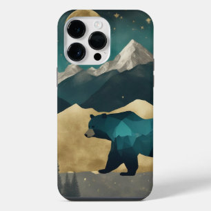 Bär im Mondlicht-Design iPhone 14 Pro Max Hülle