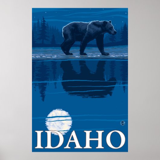 Bär im Mondlicht - Idaho Poster (Vorne)