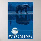 Bär im Mondlicht - Wyoming Poster (Vorne)