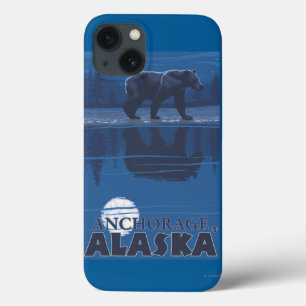 Bär im Mondschein - Anchorage, Alaska Case-Mate iPhone Hülle