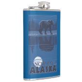 Bär im Mondschein - Anchorage, Alaska Flachmann (Rechts)