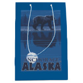 Bär im Mondschein - Anchorage, Alaska Mittlere Geschenktüte (Vorderseite)
