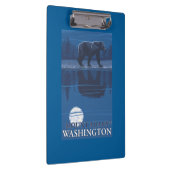 Bär im Mondschein - Berg Adams, Washington Klemmbrett (Rechts)