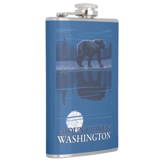 Bär im Mondschein - Berg-Bäcker, Washington Flachmann (Rechts)