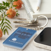 Bär im Mondschein - Berg-Bäcker, Washington Schlüsselanhänger (Vorderseite rechts)