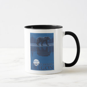 Bär im Mondschein - Berg-Haube, Oregon Tasse