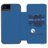 Bär im Mondschein - Biegung, Oregon Incipio iPhone Geldbeutel-Hülle (Folio Geöffnet)