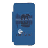 Bär im Mondschein - Biegung, Oregon Incipio iPhone Geldbeutel-Hülle (Folio Vorderseite)