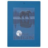 Bär im Mondschein - Biegung, Oregon Klemmbrett (Rückseite)