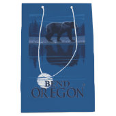 Bär im Mondschein - Biegung, Oregon Mittlere Geschenktüte (Vorderseite)