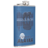 Bär im Mondschein - Cordova, Alaska Flachmann (Rechts)