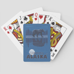 Bär im Mondschein - Cordova, Alaska Spielkarten