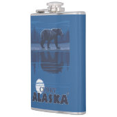 Bär im Mondschein - Curry, Alaska Flachmann (Links)