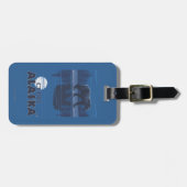 Bär im Mondschein - Curry, Alaska Gepäckanhänger (Vorderseite horizontal)