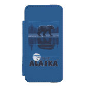 Bär im Mondschein - Curry, Alaska Incipio iPhone Geldbeutel-Hülle (Folio Vorderseite)