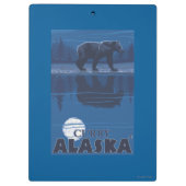 Bär im Mondschein - Curry, Alaska Klemmbrett (Rückseite)