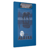 Bär im Mondschein - Curry, Alaska Klemmbrett (Rechts)