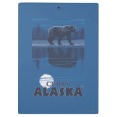 Bär im Mondschein - Curry, Alaska Klemmbrett (Rückseite)