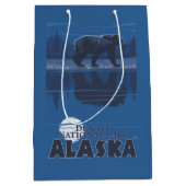Bär im Mondschein - Denali Nationalpark, Alaska Mittlere Geschenktüte (Vorderseite)