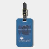 Bär im Mondschein - der Mount Rainier, Washington Gepäckanhänger (Vorderseite vertikal)