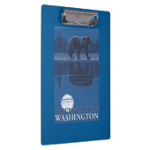 Bär im Mondschein - der Mount Rainier, Washington Klemmbrett (Rechts)