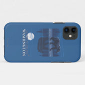 Bär im Mondschein - der Mount Saint Helens, Case-Mate iPhone Hülle (Rückseite (Horizontal))