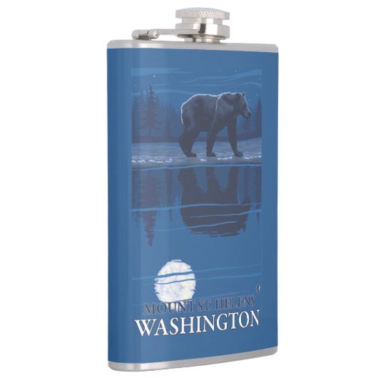 Bär im Mondschein - der Mount Saint Helens, Flachmann (Rechts)