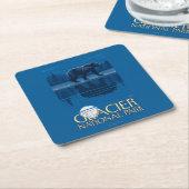 Bär im Mondschein - Glacier Nationalpark, M.Ü. Rechteckiger Pappuntersetzer (angewinkelt)