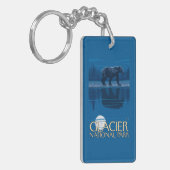 Bär im Mondschein - Glacier Nationalpark, M.Ü. Schlüsselanhänger (Vorderseite links)