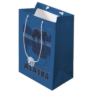 Bär im Mondschein - Latouche, Alaska Mittlere Geschenktüte
