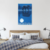 Bär im Mondschein - Montana Leinwanddruck (Insitu (Schlafzimmer))